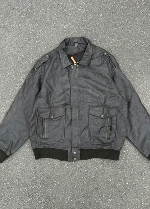 Vintage leather flying jacket Harrington noir cuir - Taille L, marke: Vintage Dressing, zustand: Sehr gut, größe: L, 25,00 €, 26,95 € beinhaltet Vinted-Käuferschutz Pro