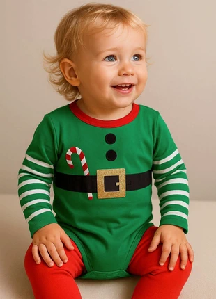 Body navideño Elfo para bebe 9-12 meses ., brand: Christmas Outfit Elf Body, condizioni: Ottime, taglia: 9-12 mesi / 74 cm, €12.00, €13.30 include la Protezione acquisti