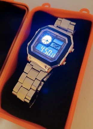 Reloj deportivo digital metal nuevo luminoso multicolor, marque: Multifuntion Sport watch, état: Neuf avec étiquette, taille: 47 mm et plus, 12,00 €, 13,30 € Protection acheteurs incluse