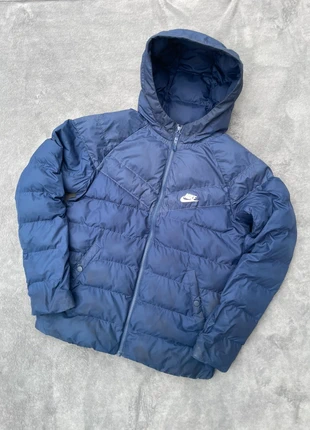 Veste hiver puffer Doudoune Nike bleu marine logo blanc - Taille XS, merk: Nike, staat: Goed, maat: XS, € 50,00, € 53,20 inclusief Kopersbescherming