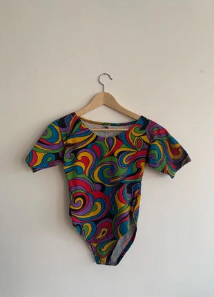 True vintage iconic swirling psych Peter max inspired print bodysuit, brand: crystal kisses, condition: Good, size: S / 8, £20.00, £21.70 includes Buyer Protection