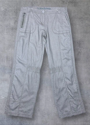 Authentic Linen Blend Cargo Trousers Grey Utility Pants Size 12 UK 12 Minimal, brand: River Island, condition: Very good, size: L / 12, £25.00, £26.95 includes Buyer Protection Pro