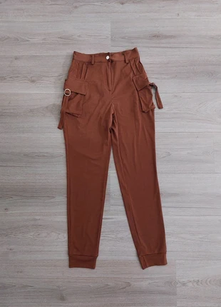 Cargo pants / broek congac, merk: Uwantisell, staat: Nieuw zonder prijskaartje, maat: L / 40 / 12, € 8,00, € 9,10 inclusief Kopersbescherming