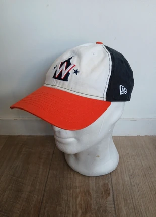 Casquette new era blanche orange bleu marine baseball vintage, marca: New Era, estado: Muito bom, tamanho: Tamanho único, €10.00, €11.20 inclui Proteção do Comprador