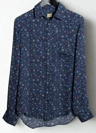 Chemise à motifs bleue en soie silk shirt Zadig & Voltaire Taille M, marque: Zadig & Voltaire, état: Très bon état, taille: M, 55,00 €, 58,45 € Protection acheteurs incluse