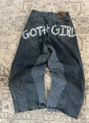 Pantalon baggy jean large skater handmade streetwear style JNCO y2k Goth Girl hiphop, brand: JNCO, condition: Very good, size: M, €60.00, €63.70 includes Buyer Protection Pro