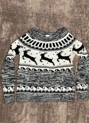 Pull Blanc à motif Cerf Vintage, marca: Garage, estado: Bom, tamanho: S / 36 / 8, €10.00, €11.20 inclui Proteção do Comprador Pro