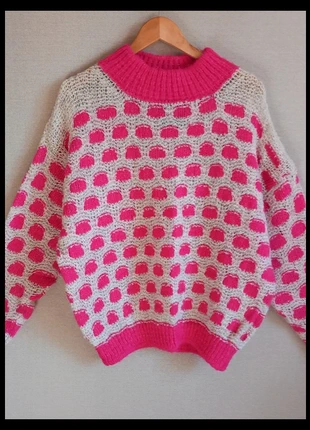 Pull mohair rose et écru taille 38 neuf, marke: VICBEE, zustand: Neu, mit Etikett, größe: M / 38 / 10, 39,00 €, 41,65 € inklusive Vinted-Käuferschutz