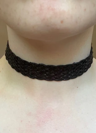 Black Choker with Weave Pattern, brand: Choker, condition: Very good, £3.50, £4.38 includes Buyer Protection