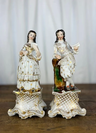 Porcelaine couple scène galante ancienne XIXe Napoléon III, merk: Boudoir, staat: Heel goed, € 125,00, € 131,95 inclusief Kopersbescherming