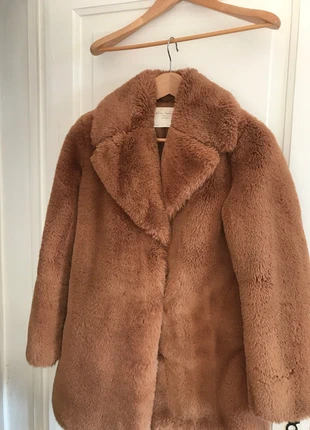 Manteau Zara marron fausse fourrure, merk: Zara, staat: Heel goed, maat: S / 36 / 8, € 40,00, € 42,70 inclusief Kopersbescherming