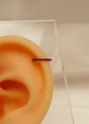 Bijou piercing anneau clicker conch helix clicker en titane avec zircons rouge rubis,daith, marque: boutique de piercings, état: Très bon état, 19,00 €, 20,65 € Protection acheteurs incluse