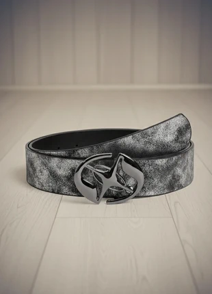 Ceinture Cuir Effet Métallisé Boucle Aile de Chauve-Souris, brand: Vintage Dressing, condition: Very good, size: 44 in | 110 cm, €20.00, €21.70 includes Buyer Protection
