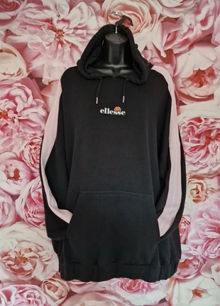Black Ellesse Oversized Hoodie with Pink Accents size XL oversized, brand: Ellesse, condition: Very good, size: XL / UK 20-22, £10.00, £11.20 includes Buyer Protection