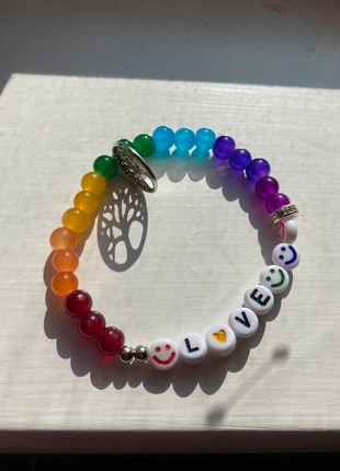“Love” Rainbow Handmade Bracelet, brand: My own thing, condition: New without tags, £2.50, £3.33 includes Buyer Protection