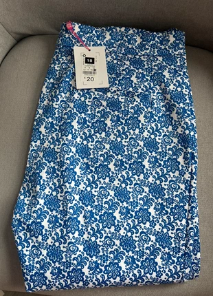 Blue & white pattern trousers, brand: Savida, condition: New with tags, size: XXXL / 46 / 18, €9.00, €10.15 includes Buyer Protection