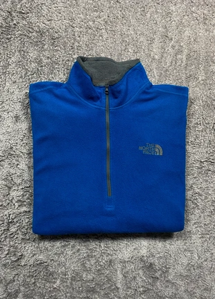 Polaire 1/4 zip the north face bleu logo brodé gris #314, marke: The North Face, zustand: Sehr gut, größe: L, 28,00 €, 30,10 € inklusive Vinted-Käuferschutz