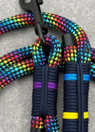 Handgemaakte regenboog hondenriem, merk: Handgemaakt, staat: Nieuw zonder prijskaartje, maat: Universele maat, € 22,50, € 24,33 inclusief Kopersbescherming