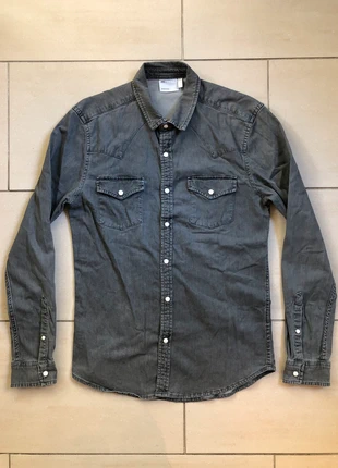 Prachtig grijs denim overhemd van ASOS, marque: ASOS, état: Très bon état, taille: L, 12,00 €, 13,30 € Protection acheteurs incluse
