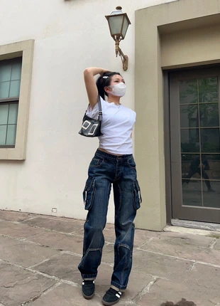 Cargo jeans blue, état: Bon état, taille: S / 36 / 8, 10,00 €, 11,20 € Protection acheteurs incluse