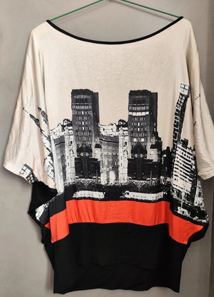 Blusa de manga corta con estampado talla XXL, marque: Anna Mora, état: Très bon état, taille: XXL / 44 / 16, 14,00 €, 15,40 € Protection acheteurs incluse