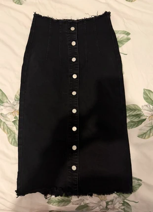 Black High-Waisted Denim Skirt - Shein - Size M -EU 38, merk: Shein, staat: Nieuw zonder prijskaartje, maat: M / 38 / 10, € 5,00, € 5,95 inclusief Kopersbescherming