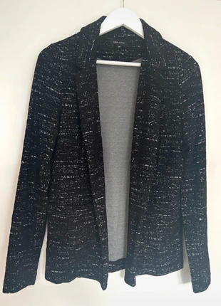 New Look UK 12 black white open blazer – textured knit tweed look cardigan jacket smart casual, brand: New Look, condition: Very good, size: M / UK 12-14, £5.99, £6.99 includes Buyer Protection
