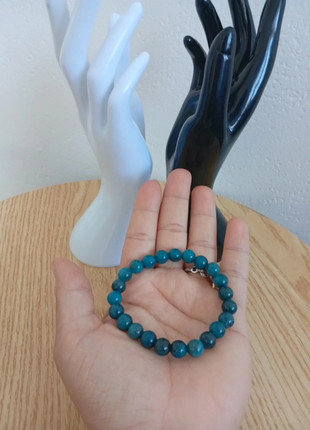 Surpoids anti fringales Bracelet en pierres naturelles apatite bleu haut qualité, zustand: Sehr gut, 12,00 €, 13,30 € beinhaltet Vinted-Käuferschutz Pro