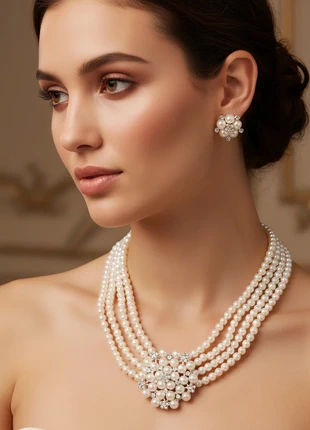 Elegant Pearl Necklace Set, brand: gazele, condition: New with tags, £12.00, £13.30 includes Buyer Protection