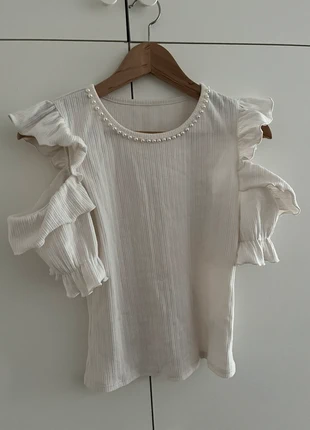 Top blanc à perles Ank Rouge, marque: Ank Rouge, état: Très bon état, taille: S / 36 / 8, 20,00 €, 21,70 € Protection acheteurs incluse