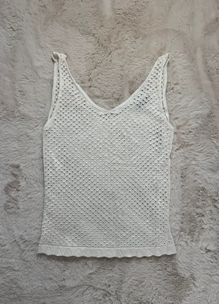 Débardeur en maille blanc - Taille M femme, marca: In Extenso, estado: Muito bom, tamanho: M / 38 / 10, €5.00, €5.95 inclui Proteção do Comprador