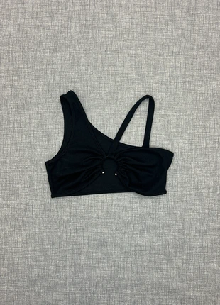 Crop top asimétrico negro, merk: Shein, staat: Nieuw zonder prijskaartje, maat: S / 36 / 8, € 5,00, € 5,95 inclusief Kopersbescherming