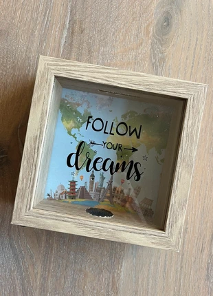 Spaarpot ‘follow your dreams’, marca: Xenos, estado: Novo sem etiquetas, €3.00, €3.85 inclui Proteção do Comprador