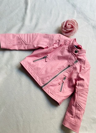 Rosa Lederjacke, marque: Kiki & Koko, état: Très bon état, taille: 24-36 mois / 92 cm, 8,50 €, 9,63 € Protection acheteurs incluse