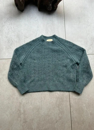 🌿 Pull Sézane – Mohair, Laine & Polyamide – Bleu / Vert – Taille XS, merk: Sézane, staat: Heel goed, maat: XS / 34 / 6, € 78,95, € 83,60 inclusief Kopersbescherming