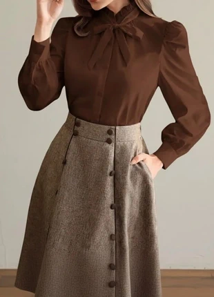 Blouse élégante Marron Style Vintage Taille M Femmes, marque: Vintage Dressing, état: Très bon état, taille: M / 38 / 10, 34,90 €, 37,35 € Protection acheteurs incluse