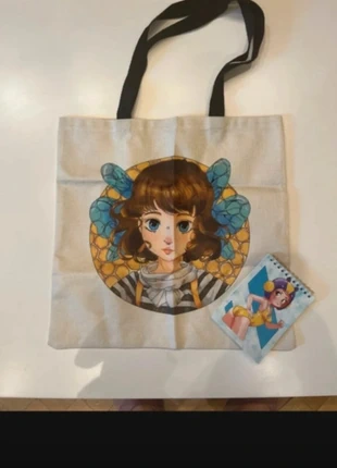 Set shopper in canvas e taccuino kawaii, état: Neuf sans étiquette, 8,90 €, 10,05 € Protection acheteurs incluse