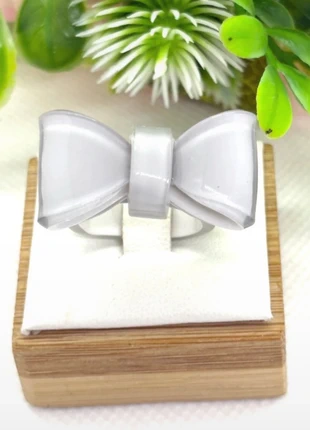 Bague noeud - style rétro pin up - coloris gris, condition: Very good, size: Adjustable, €5.00, €5.95 includes Buyer Protection Pro