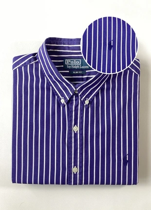 Chemise homme Ralph Lauren – Taille L – Slim fit – Rayée bleu marine et blanche – En parfait état, marque: Ralph Lauren, état: Très bon état, taille: L, 39,00 €, 41,65 € Protection acheteurs incluse