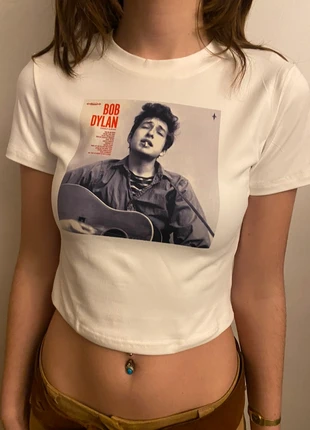 Cropped Tshirt- Bob Dylan, brand: Handmade, condition: New without tags, size: S / UK 8-10, £12.00, £13.30 includes Buyer Protection