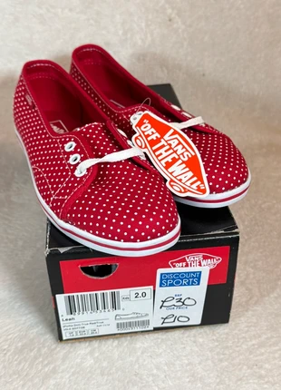 New Vans Off The Wall Girls UK 1.5 EUR 32.5 Leah Kids Polka Dot Red & True White Trainers, brand: Vans, condition: New with tags, size: 1 junior | EU 33, £19.95, £21.85 includes Buyer Protection Pro