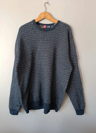 Vintage CHAPS Sweatshirt - No Hood, Retro Blue Colorblock, marca: CHAPS, estado: Muito bom, tamanho: XL, €8.00, €9.10 inclui Proteção do Comprador