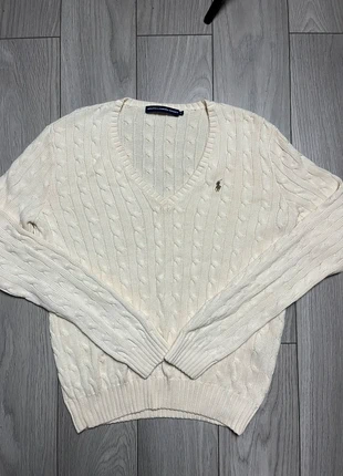 Pull vintage torsadé Ralph Lauren logo brodé, marca: Polo Ralph Lauren, estado: Muy bueno, tamaño: XL / 42 / 14, 49,99 €, 53,19 € Protección al comprador incluida