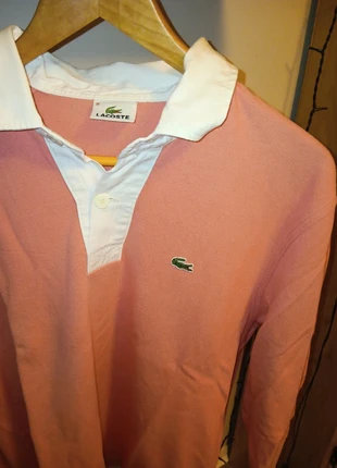 Camicia vintage Lacoste rosa e bianca a maniche lunghe, brand: Lacoste, condition: Very good, size: M, €25.00, €26.95 includes Buyer Protection