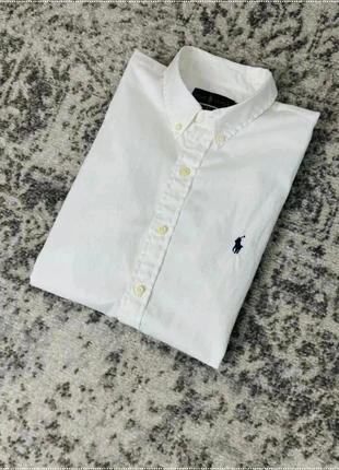 Chemise manches courtes Ralph Lauren blanche taille M homme avec qr code, merk: Ralph Lauren, staat: Nieuw zonder prijskaartje, maat: M, € 39,00, € 41,65 inclusief Kopersbescherming