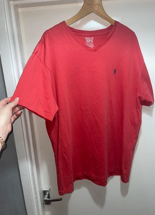 Women’s Coral Red Ralph Lauren Polo V-Neck T-Shirt Worn as Womens size 14, brand: Ralph Lauren, condition: Very good, size: M / UK 12-14, £5.50, £6.48 includes Buyer Protection