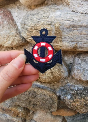 Patch thermocollant ancre bleu marine foncé broderie, estado: Muy bueno, 1,80 €, 2,59 € Protección al comprador Pro incluida