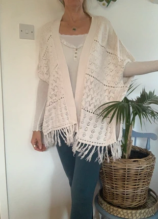 Fat Face | crochet cardigan/shawl | M 10-14, brand: Fat Face, condition: Good, size: M / UK 12-14, £9.99, £11.19 includes Buyer Protection
