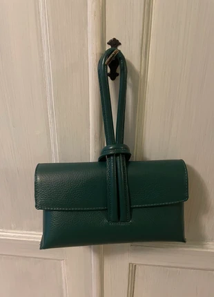 Borsa in vera pelle Made in Italy – Verde smeraldo, état: Très bon état, 20,00 €, 21,70 € Protection acheteurs incluse