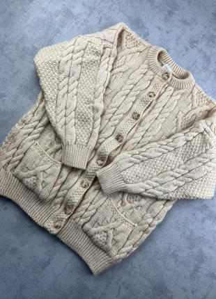 Pull vintage en laine Aran crème beige / Aran wool knitwear - S, brand: Vintage Dressing, condition: Very good, size: S / 36 / 8, €54.90, €58.35 includes Buyer Protection